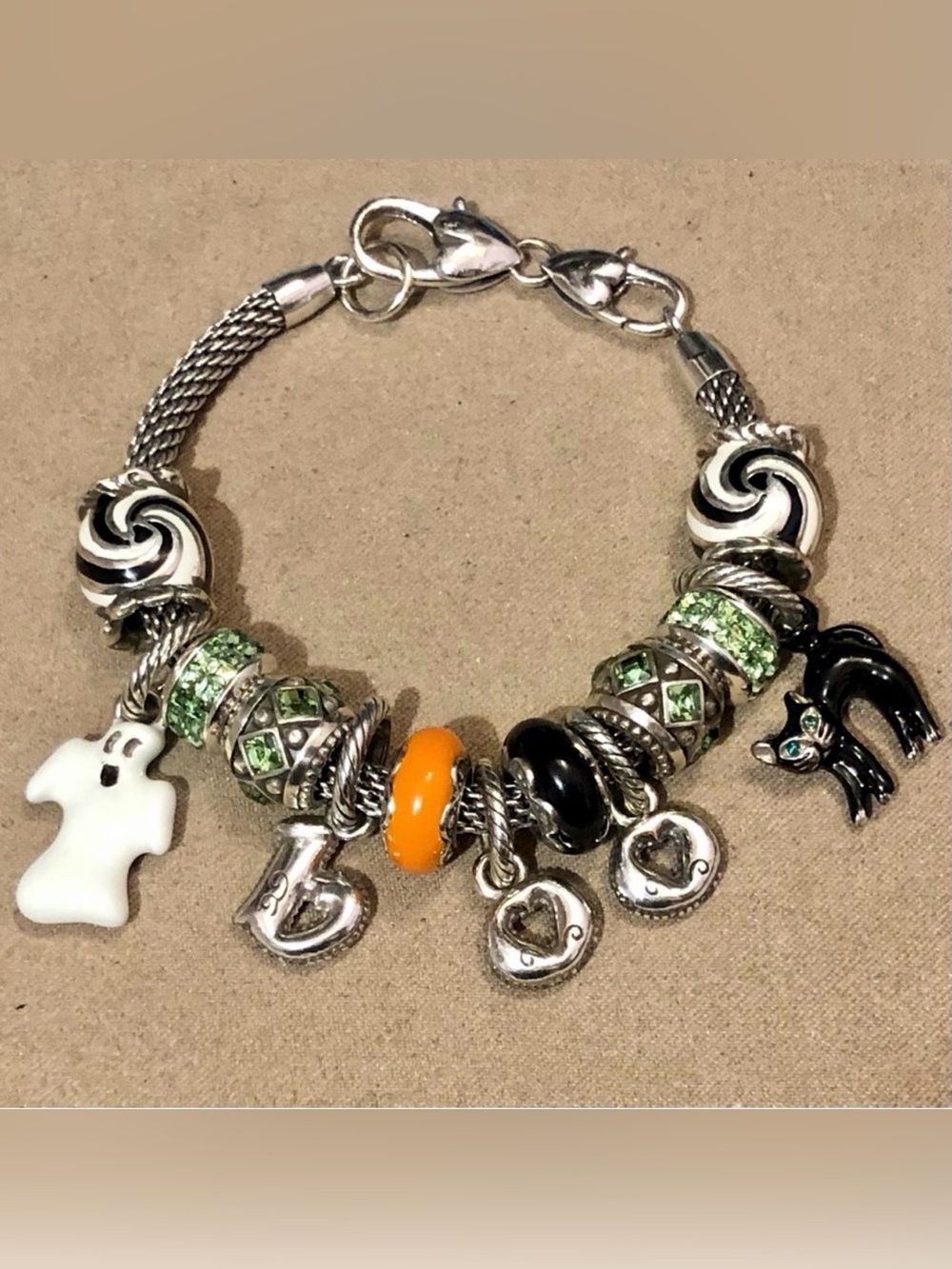 🎃Listing! 🆕 Brighton Ghost charm Enameled in white & black on both sides - Picture 6 of 10